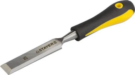Купить Стамеска-долото для ударных работ, с ударопрочной двухкомпонентной рукояткой и стальным затыльником, 25 мм, STAYER в интернет-магазине Akvilon.kz