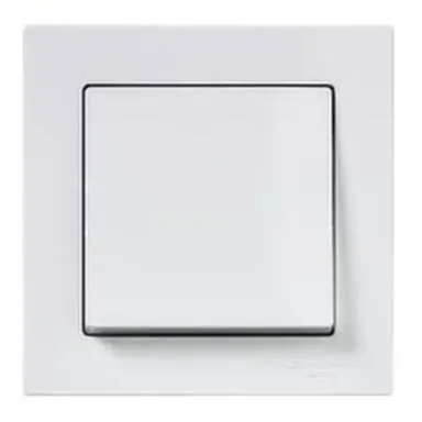 Купить Выключатель 1-клавишный Schneider Electric Atlas Белый в интернет-магазине Akvilon.kz