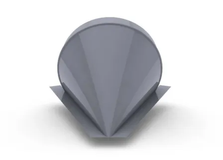 Купить Заглушка конька круглого R80мм конусная серая матовая в интернет-магазине Akvilon.kz