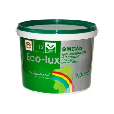 Купить Эмаль акриловая Радуга-113 Eсо-lux для интерьеров и фасадов 9 в интернет-магазине Akvilon.kz