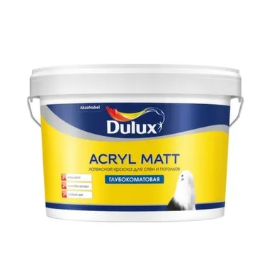 Купить Краска акриловая Dulux Acryl Matt глубокоматовая белая BW 2,25л в интернет-магазине Akvilon.kz