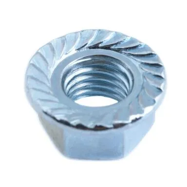 Купить Гайка с фланцем DIN 6923 М4, белый цинк, 25 шт, Стройбат в интернет-магазине Akvilon.kz