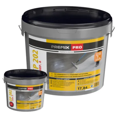 Купить Двухкомпонентная эпоксидная грунтовка EP 202, 20 кг, Premix в интернет-магазине Akvilon.kz