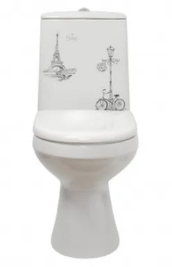 Купить Унитаз напольный ЛЕЯ Декор Премиум, Оскольская Керамика в интернет-магазине Akvilon.kz