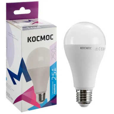 Купить Лампа светодиодная E27-A65-4500K-25-230, Космос в интернет-магазине Akvilon.kz