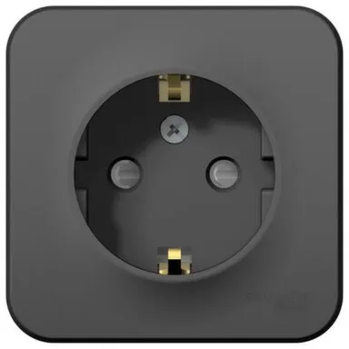 Купить Антрацит розетка 1- мест.16А з/к Blanca в интернет-магазине Akvilon.kz