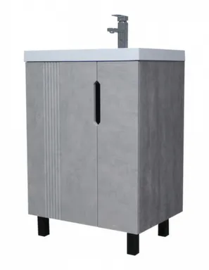 Купить ДОМИНО Тумба Марта бетон c умыв Soft 60 см в интернет-магазине Akvilon.kz