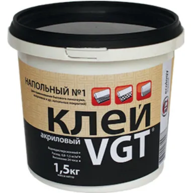 Купить Клей акриловый VGT ЭКОНОМ напольный 1,5 кг в интернет-магазине Akvilon.kz