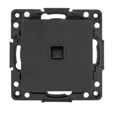 Купить Черная розетка 1-мест.телефонная Стокгольм в интернет-магазине Akvilon.kz