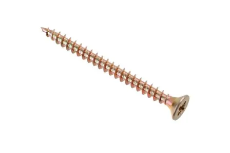 Купить Саморезы универсальные 5x60 (желтый цинк 100 шт), Стройбат в интернет-магазине Akvilon.kz