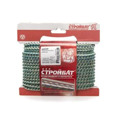 Купить Шнур полипр.вязаный 6 мм (цветной 15 м), Стройбат в интернет-магазине Akvilon.kz