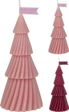 Купить Свеча декоративная Елка, 7,5x7,5x16,5 см, цвет в ассортименте, Koopman в интернет-магазине Akvilon.kz