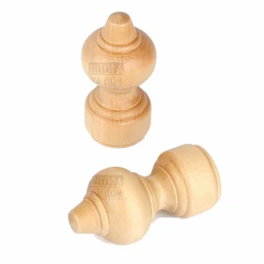 Купить Наконечник СТАНДАРТ натуральное дерево D28 (2шт) в интернет-магазине Akvilon.kz