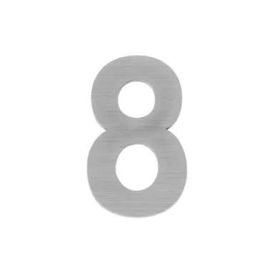 Купить Цифра самоклеящаяся сатинированный хром 8 в интернет-магазине Akvilon.kz