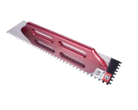 Купить Гладилка с зубьями Швейцарская, зуб 8, деревянная ручка, 580x130 мм, Olejnik в интернет-магазине Akvilon.kz