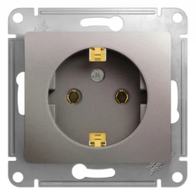 Купить Механизм розетки с/у 16А GLOSSA платина Shneider Electric в интернет-магазине Akvilon.kz
