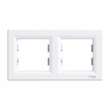 Купить Белая рамка 2- местная Asfora в интернет-магазине Akvilon.kz
