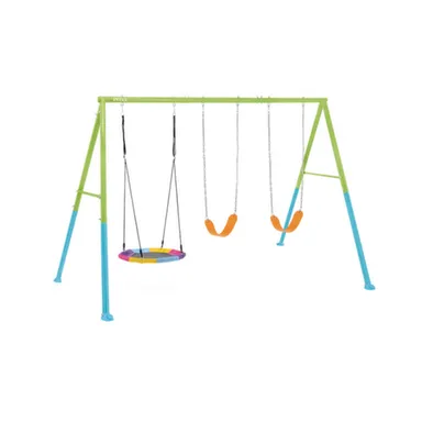 Купить Качели детские, Сталь/винил, 3в1 - две качели и гнездо(до 100кг) 3-10 лет, 361x254x211см, INTEX в интернет-магазине Akvilon.kz
