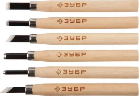 Купить Набор профессиональных резцов по дереву (6 шт), ЗУБР в интернет-магазине Akvilon.kz