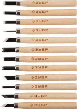 Купить Набор профессиональных резцов по дереву (12 шт), ЗУБР в интернет-магазине Akvilon.kz