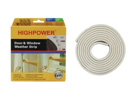 Уплотнитель EPDM для дверей и окон белый 2 × 3 м (6 м) в интернет-магазине Akvilon.kz