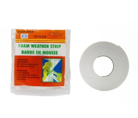 Поролоновый уплотнитель белый 1,8 см × 5 м в интернет-магазине Akvilon.kz