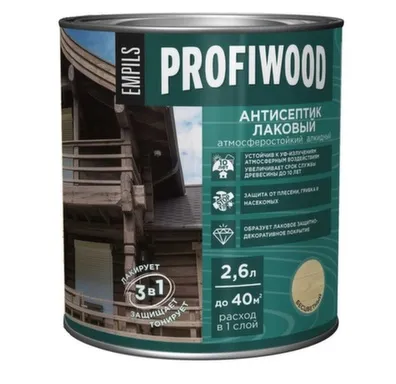 Антисептик лаковый тонирующий, бесцветный, 2,4 кг, Profiwood в интернет-магазине Akvilon.kz Антисептик лаковый тонирующий, бесцветный, 2,4 кг, Profiwood в интернет-магазине Akvilon.kz