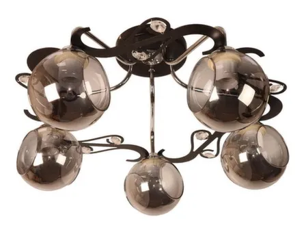 Купить Люстра Каскад Е14x5x60 Вт - 15 м2 венге с золотой патиной в интернет-магазине Akvilon.kz