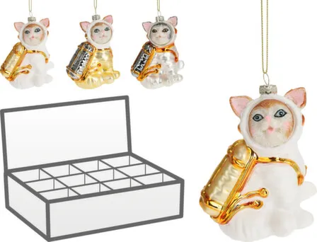 Купить Декорация подвесная Котик разм. 7,7x6,3x10,8см в асс, Koopman в интернет-магазине Akvilon.kz