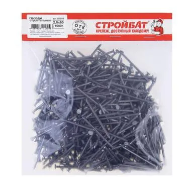 Купить Гвозди строительные 2,5x50 (1 кг), Стройбат в интернет-магазине Akvilon.kz