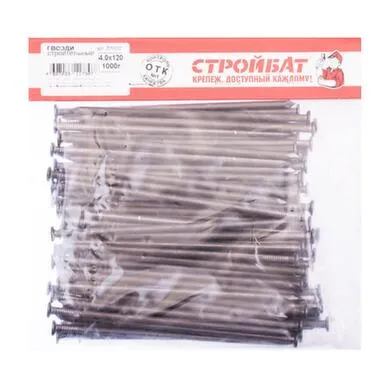 Купить Гвозди строительные 4x120 (1 кг), Стройбат в интернет-магазине Akvilon.kz