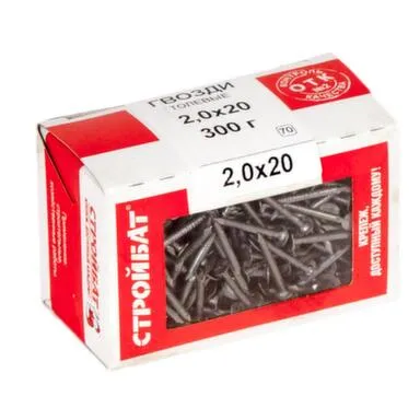 Купить Гвозди толевые 2x20 (0,3 кг), Стройбат в интернет-магазине Akvilon.kz