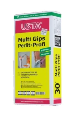 Купить Штукатурка гипсовая суперпластичная Usta Multi Perlit 30 кг в интернет-магазине Akvilon.kz