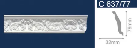 Купить Плинтус потолочный 79x32x2000мм, Solid в интернет-магазине Akvilon.kz