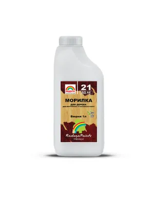 Купить Морилка Радуга для дерева 1 л Вишня в интернет-магазине Akvilon.kz