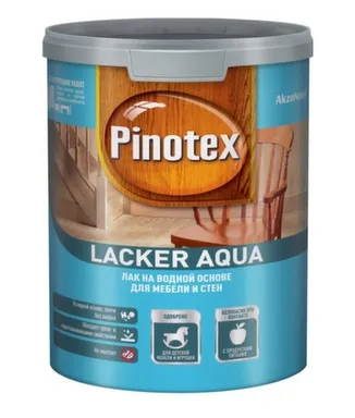 Купить Лак на водной основе для мебели и стен Lacker Aqua 70 (Глянцевый) 1 л Pinotex в интернет-магазине Akvilon.kz