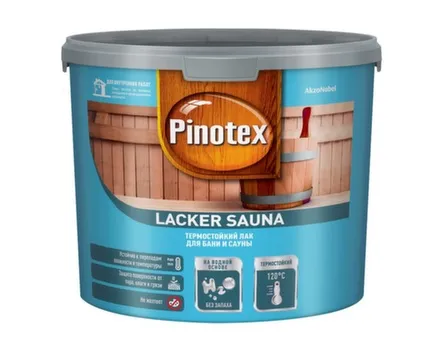 Купить Лактермостойкий Lacker Sauna 20 (полумат) 2,7 л Pinotex в интернет-магазине Akvilon.kz