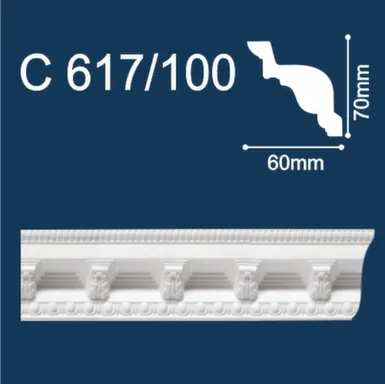 Купить Плинтус потолочный 70x60x2000мм, Solid в интернет-магазине Akvilon.kz