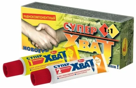 Купить Клей эпоксидный Супер-Хват 2x45мл Новбытхим в интернет-магазине Akvilon.kz