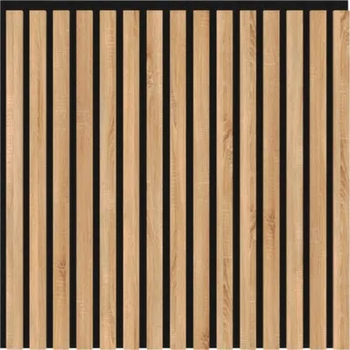 Купить Панель стеновая акустическая, черный войлок, рейки МДФ Stella 2780x600x9 мм Дуб сонома в интернет-магазине Akvilon.kz