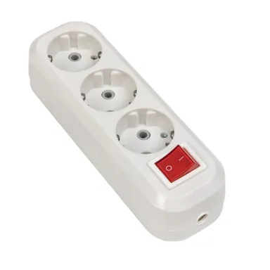 Купить Колодка удлинителя 3-м 16А выключателем с заземлением в интернет-магазине Akvilon.kz