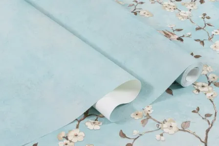 Купить Обои виниловые на флизелиновой основе Вербена, база, голубой, 1,06x10 м, Артекс в интернет-магазине Akvilon.kz