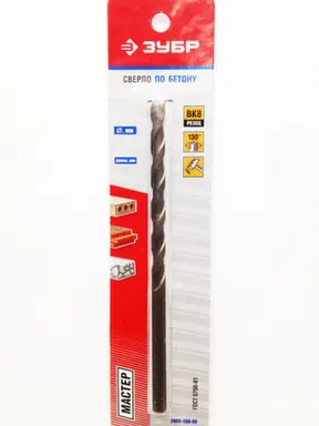Купить Сверло ударное по бетону цилиндрический хвостовик Ø 6 150/90 мм, Зубр в интернет-магазине Akvilon.kz