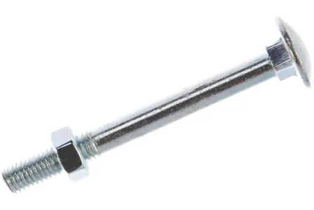 Купить Болт мебельный DIN 603 8x80 с гайкой (белый цинк 2 шт), Стройбат в интернет-магазине Akvilon.kz