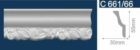 Купить Плинтус потолочный 55x30x2000мм, Solid в интернет-магазине Akvilon.kz