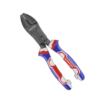 Купить Плоскогубцы 200 мм, комбинированные, +65% силы, тефлоновое покрытие, EMTOP в интернет-магазине Akvilon.kz