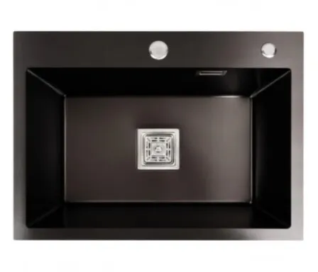 Купить Мойка из нержавеющей стали, черный, 500x440 мм, Vilonty в интернет-магазине Akvilon.kz