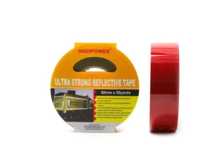Сверхпрочная светоотражающая лента красная 50 мм × 50 м в интернет-магазине Akvilon.kz