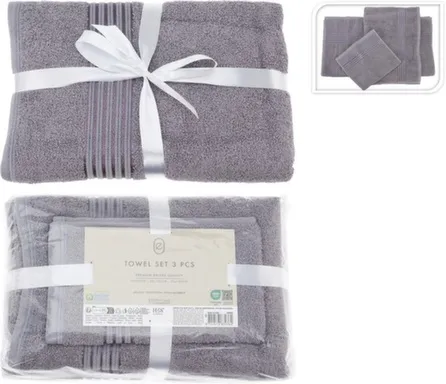 Купить Полотенце сиреневое, набор из 3 штук: 30x50 см, 50x100 см, 70x140 см, Koopman в интернет-магазине Akvilon.kz