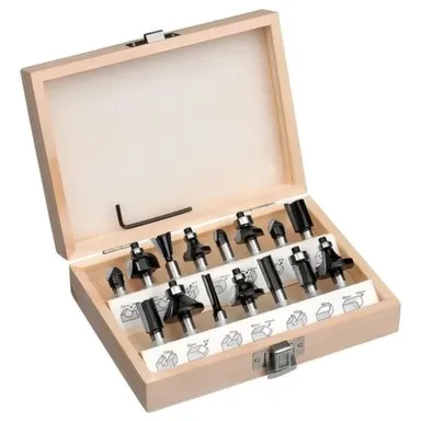 Купить Набор фрез 15 шт. для фрезера Fräsersatz 8 mm 15 pcs. Einhell в интернет-магазине Akvilon.kz